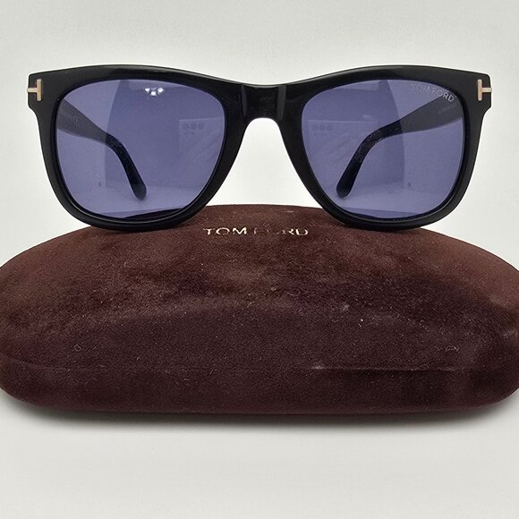 *SOLD* Tom Ford TF336 01V Leo Black Frame Grey Lens Sunglasses w/ Case Italy - Picture 1 of 15